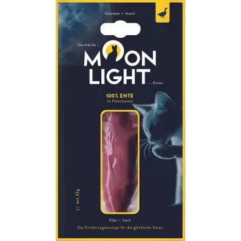 Wet cat treat MOONLIGHT Dinner duck fillet 22 g pouch — adult cats, natural duck, 65% moisture, 23.2% protein, low-fat 1.3%