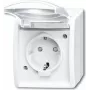 BUSCH JAEGER 20 EBW-54 - CEE 7/3 - 2P+E - White - IP44 - 250 V - 16 A