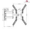 Wall TV mount Maclean MC-759 for 13–55 inch screens, 30 kg capacity, VESA 75x75–400x400, tilt and adjustable depth
