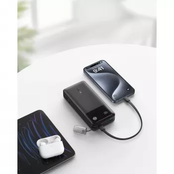 PowerBank with USB-C cable 20000 mAh 30W Black