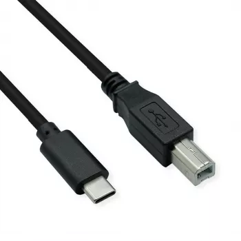 ROLINE USB 2.0 Type C Cable, C - B, ST/ST, black, 4,5 m (11.02.8338)