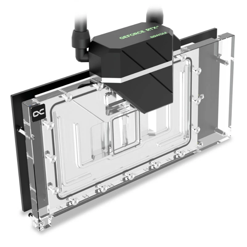 Water block Alphacool 14488 Acrylic Brass Nylon Black Transparent