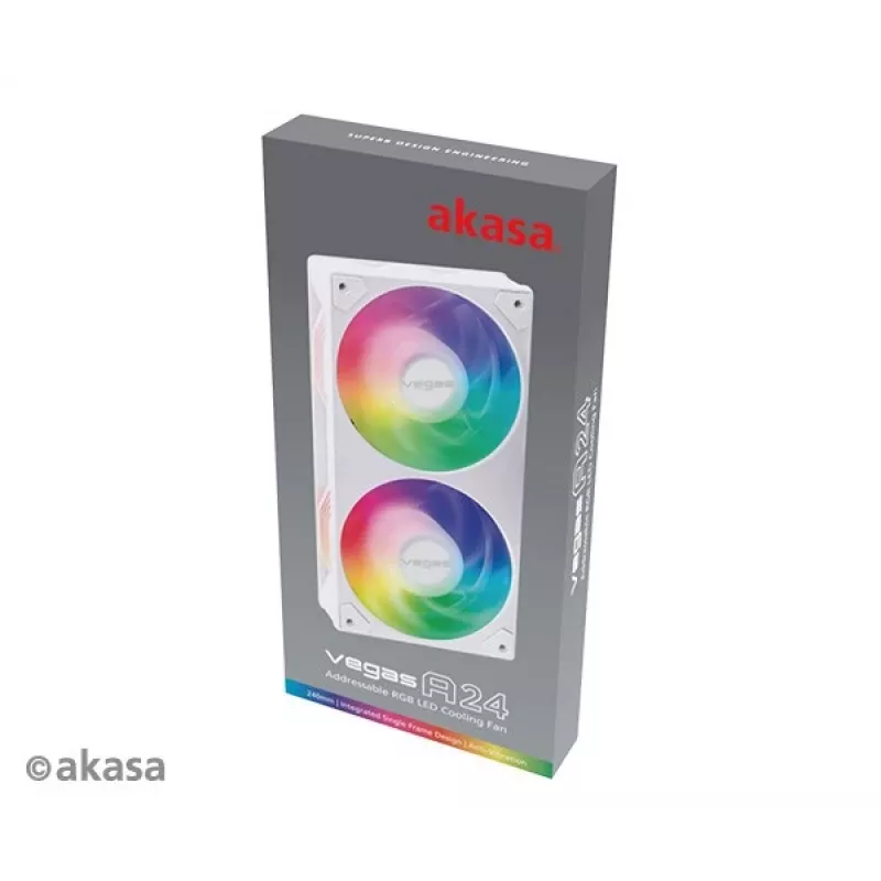 Fan Akasa VEGAS A24 12 cm White Ball Bearing