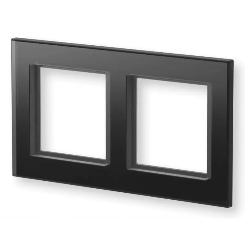 eQ-3 Homematic IP Glass Frame 2-fold, Black (162149A1)