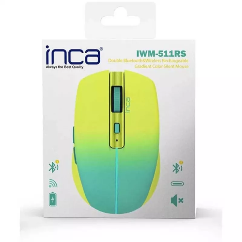 Cian Technology GmbH INCA Mouse IWM-511RS Blt+Wrls RGB base colour Yellow