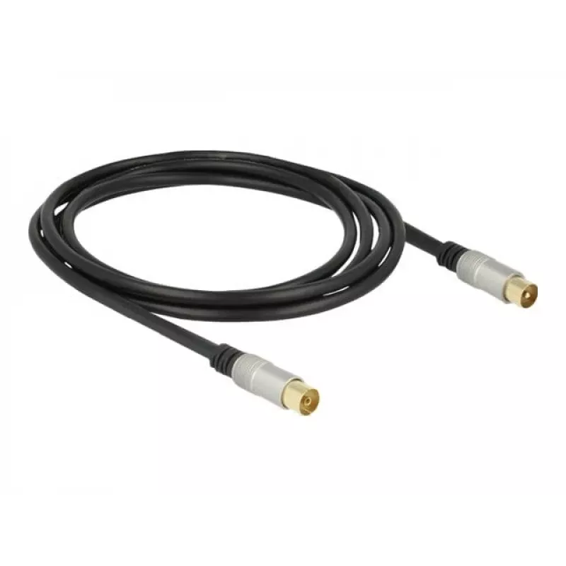 Coaxial Cable RG-6/U DeLOCK 88946 2m IEC Black