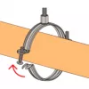 Pipe clamp set FISCHER FGRS 20-24 with dowels, 10 pieces