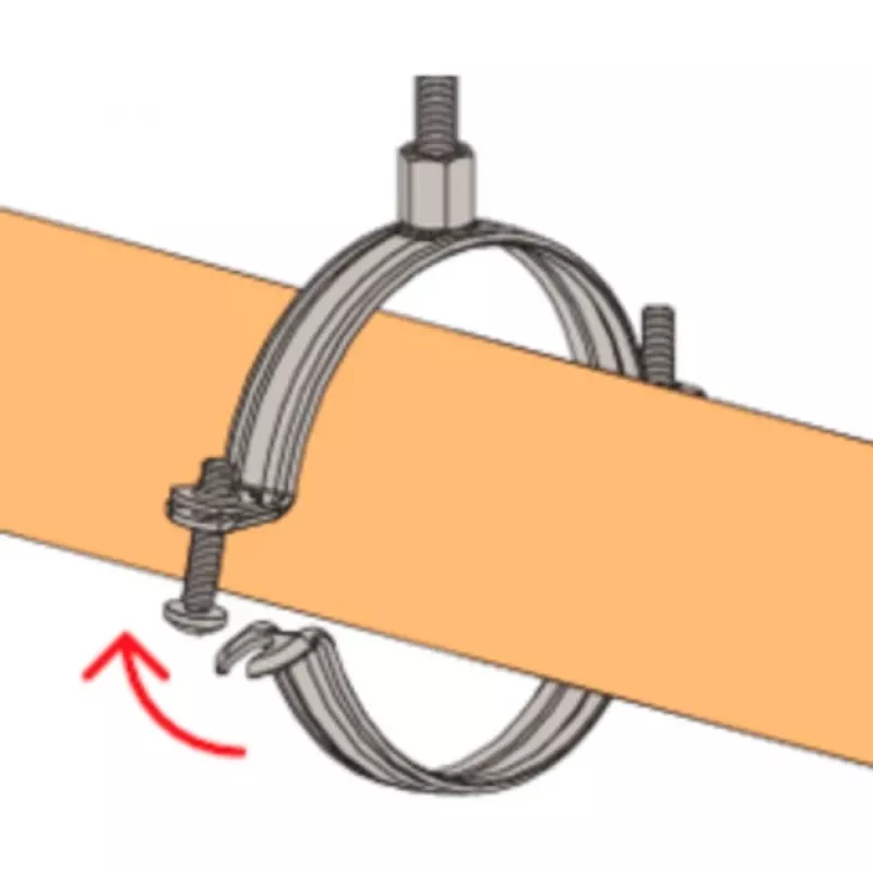 Pipe clamp set FISCHER FGRS 20-24 with dowels, 10 pieces