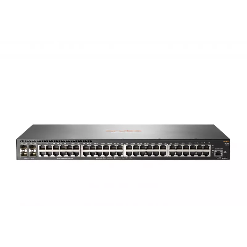 HPE - Aruba Series - Switch - 2930F 48G 4SFP+ - L3 - managed - 48 x 10/100/1000 + 4 x 1 Gigabit/10 Gigabit SFP+ (Uplink) - rack-mountable