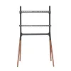 LogiLink BP0078 TV Floor Stand, 49-70 inch, 4 Walnut Wood Legs, 40 kg, Black
