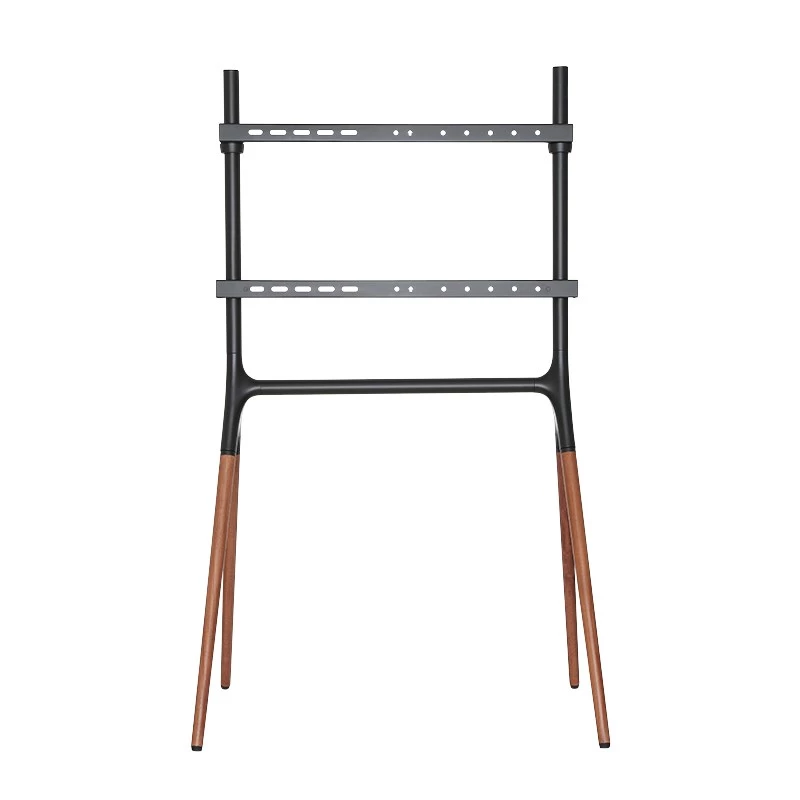 LogiLink BP0078 TV Floor Stand, 49-70 inch, 4 Walnut Wood Legs, 40 kg, Black