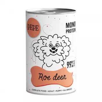 Wet dog food PAKA ZWIERZAKA Pepe Roe Deer 400 g — adult, deer flavor, gluten- and soy-free