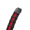 CableMod C-Series PRO RM Black Label power cable kit CM‑PCSR‑16P3KIT‑NKKR‑R — black and red sleeved PSU cables