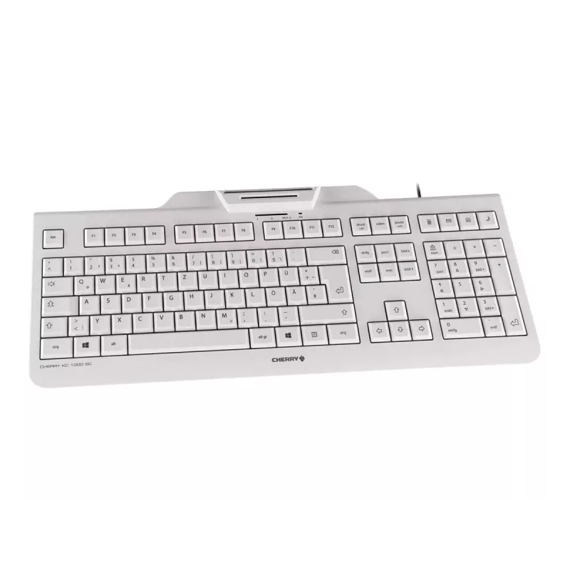 Keyboard CHERRY KC 1000 SC Corded Smartcard Keyboard Light Grey USB QWERTY UK