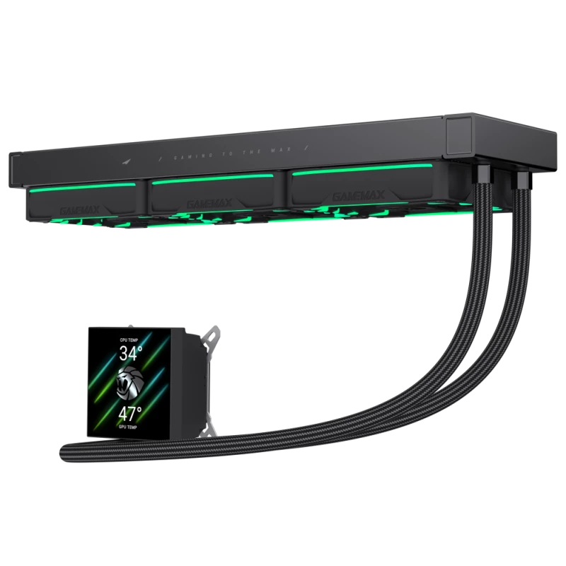 Gamemax | CPU Liquid cooler | HAILSTORM 360 LCD | Black