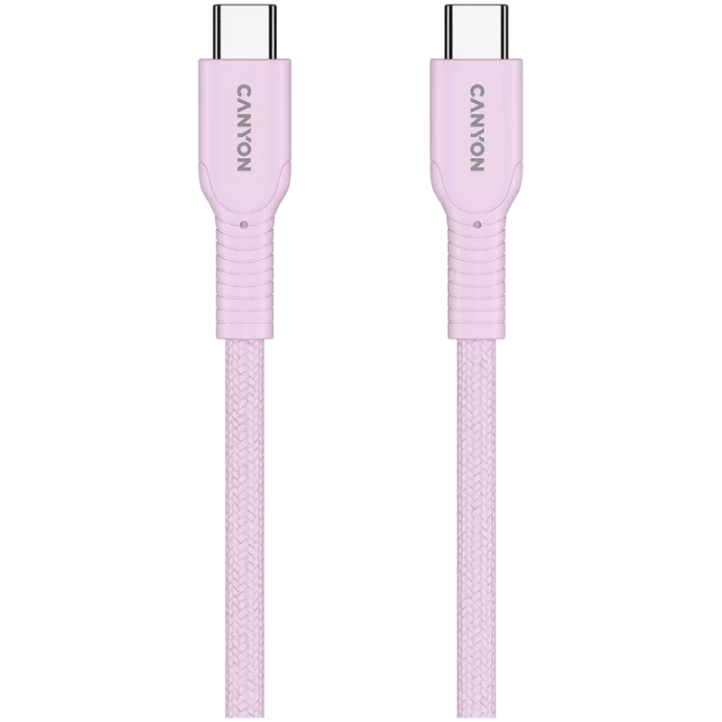 CANYON cable OnWire 60CL C-C 60W COLOR Braided 1m Pink