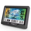 Hygrometer Thermometer GreenBlue GB540 — indoor 0–50°C / outdoor -20–65°C, DCF clock, outdoor sensor 60 m, black