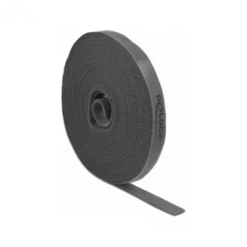 Mounting tape DeLOCK Velcro tape on roll L 10 m x W 15 mm grey