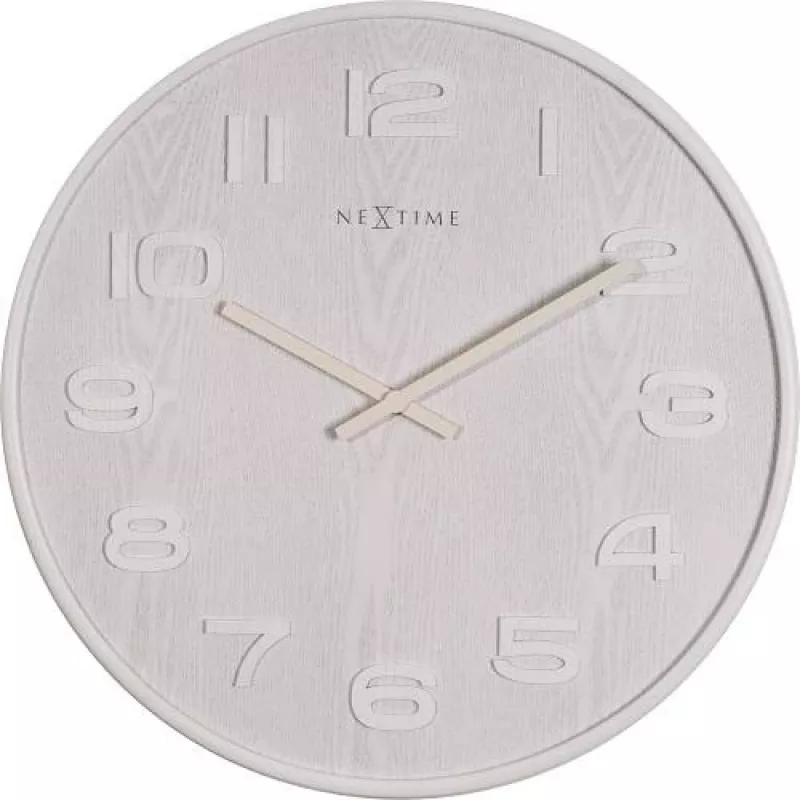 NeXtime 3096WI - Wall - quartz clock - Circle - White - Wood - Wood
