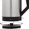 Electric kettle Clatronic 1.5 L 2200 W Black Stainless steel