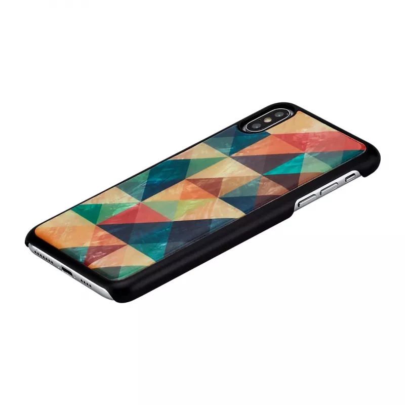 Phone case iKins for iPhone XS Max — mosaic pattern, black