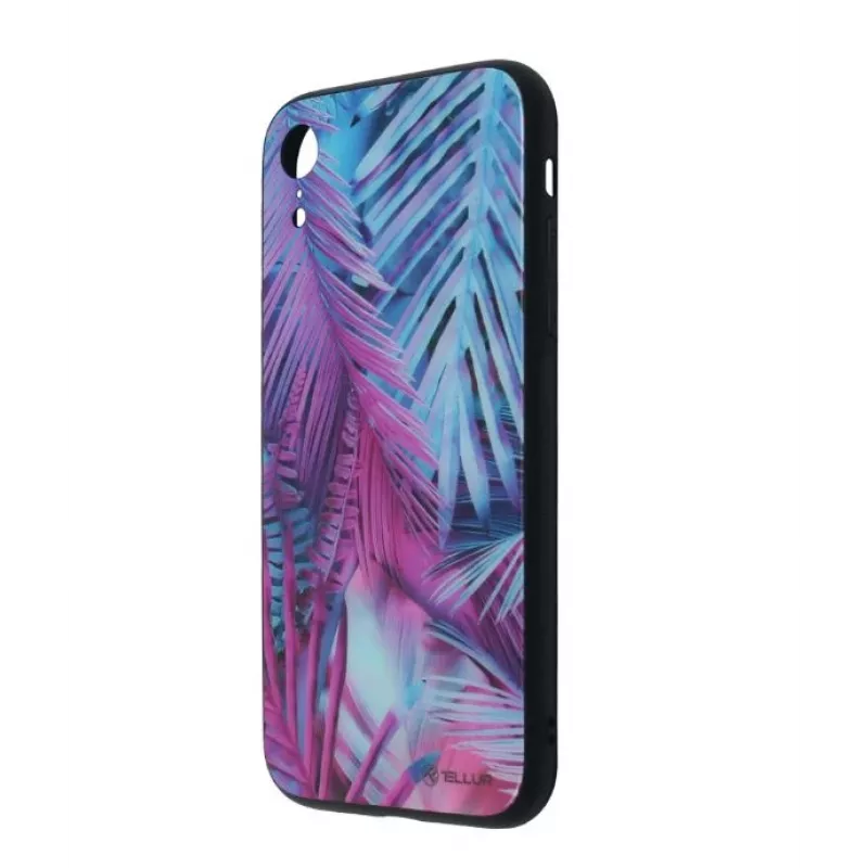 Screen protector glass Tellur Cover Glass print for iPhone XR with printed palm design