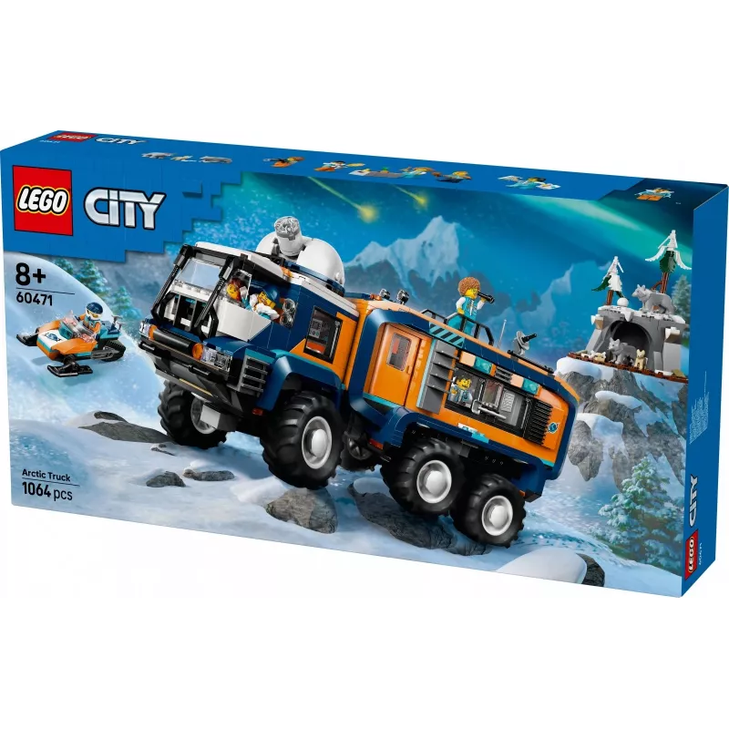 LEGO City Arctic Explorer Truck 60471 — 1064-piece playset with 4 minifigures, mobile laboratory, for ages 8+