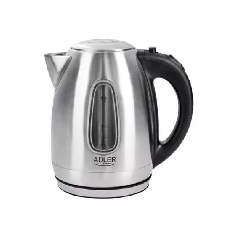 Electric kettle Adler AD1223 — 1.7 L, 2000 W, stainless steel with black accents