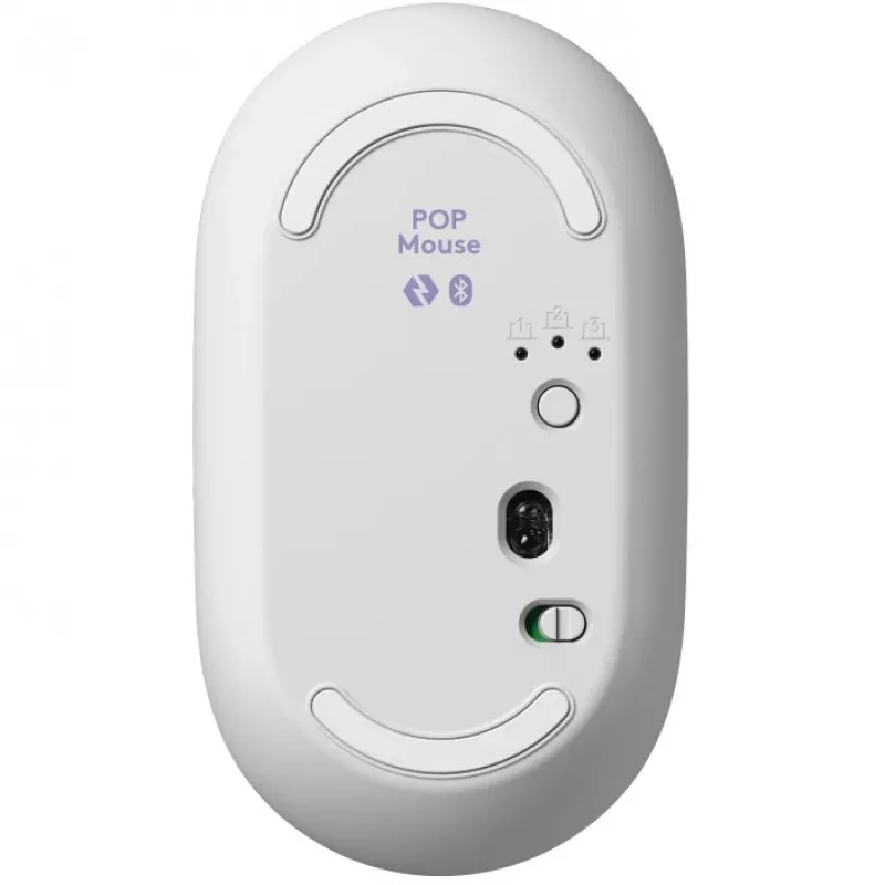 Logitech POP Icon Combo - Tastatur-und-Maus-Set - kabellos - Bluetooth LE - QWERTY - US International - fliederfarben?, Off-White (920-013078)