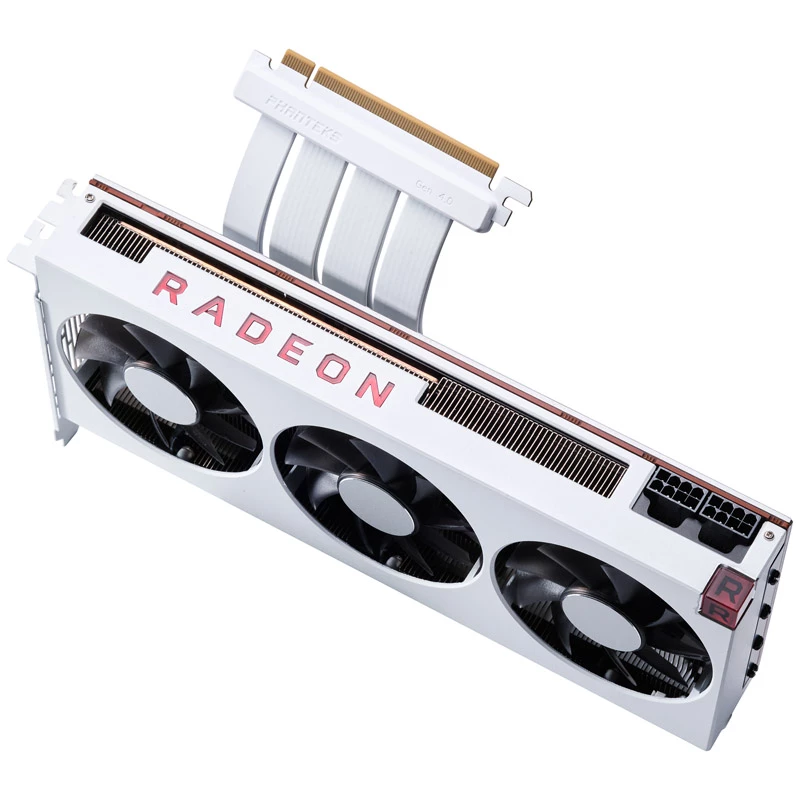 PHANTEKS PCI-E 4.0 x16 riser ribbon cable, 180 degrees, 30 cm - white
