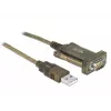 Serial Cable DeLOCK 64073 USB Type-A DB-9 Transparent 2m