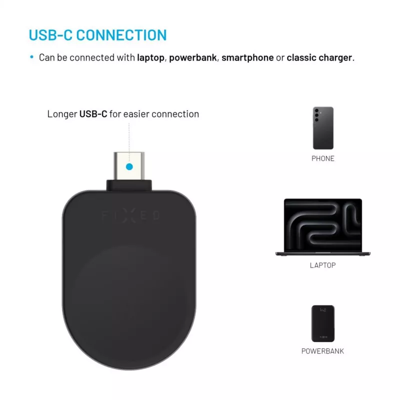 Fixed USB-C Charging Adapter for Samsung Galaxy Watch FIXDW-SAP-BK Black