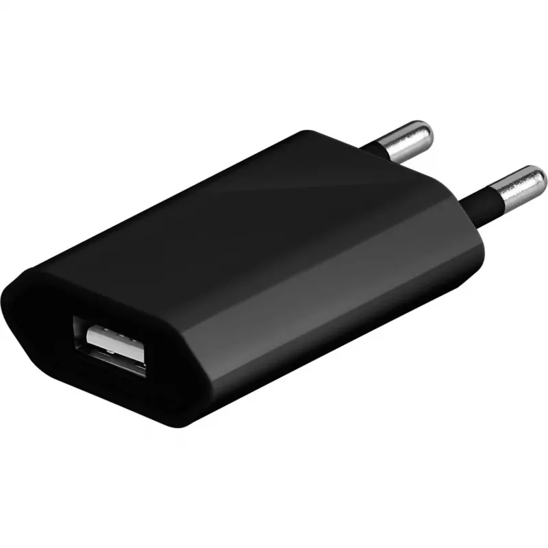 USB wall charger GOOBAY 5 W, 1x USB 2.0, input 100–240 V, black