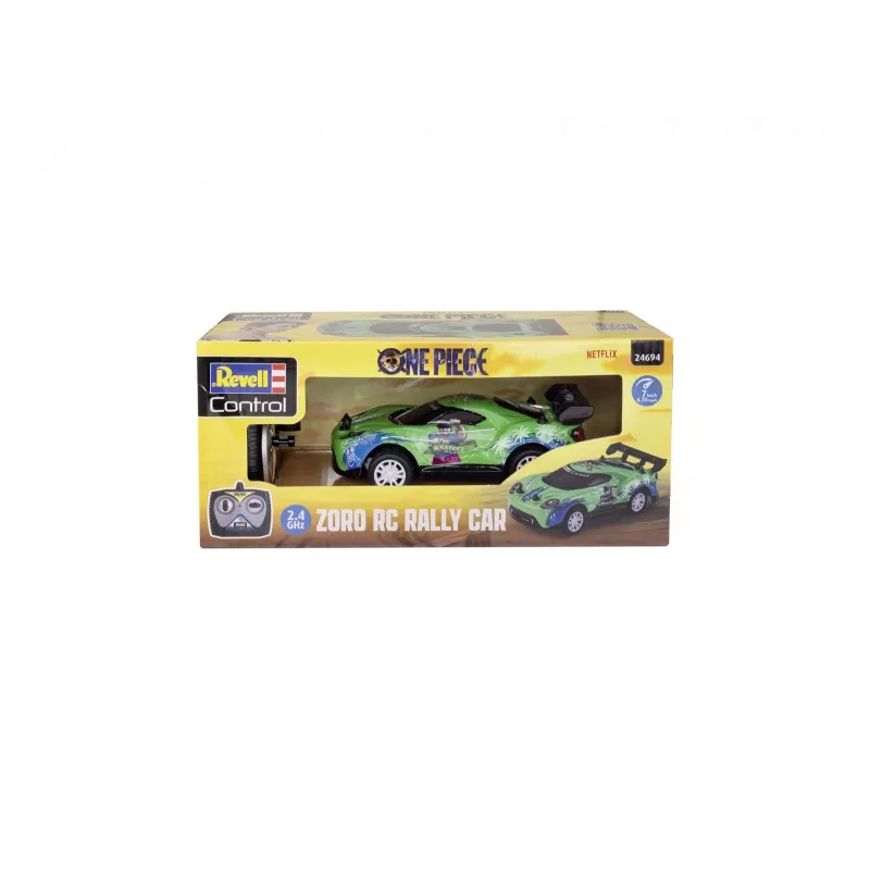 RC rally car REVELL One Piece Zoro — remote-controlled model, collector's themed design