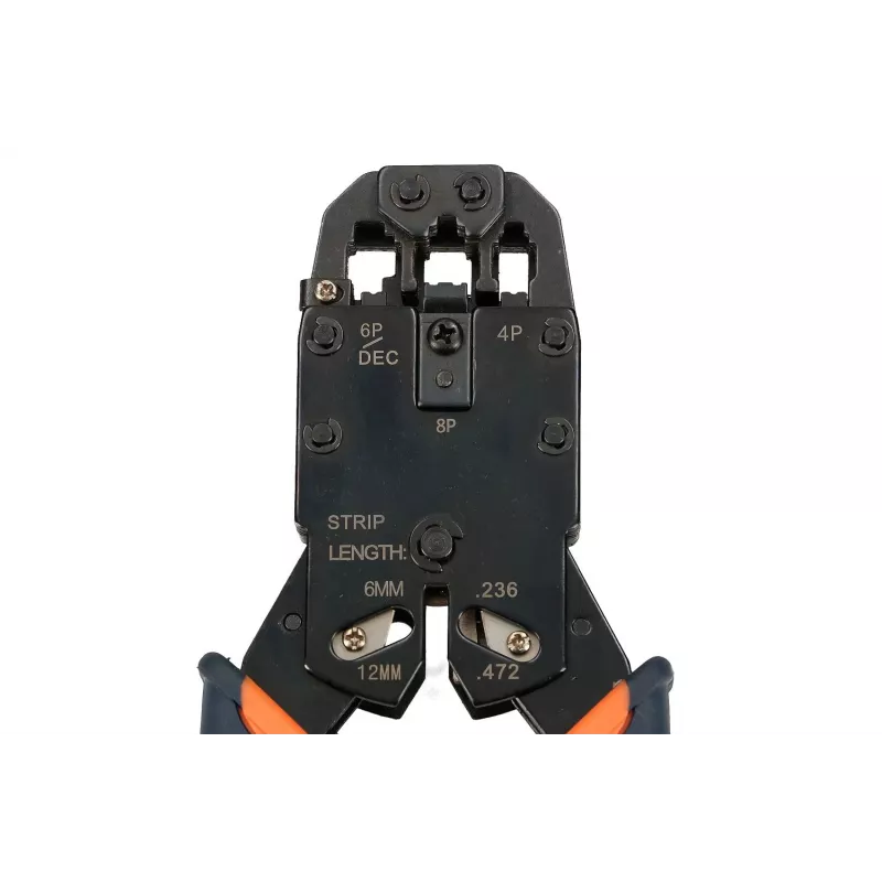 Extralink RJ45 crimp tool 4P+6P+8P with ratchet for modular plugs, 1 pc