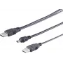 USB-Y-Cable ShiverPeaks 77150 — 2× USB-A to USB-B Mini (5‑pin) power supply cable