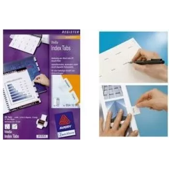 Self-adhesive removable multi-coloured labels, AVERY Tabbies 5412501