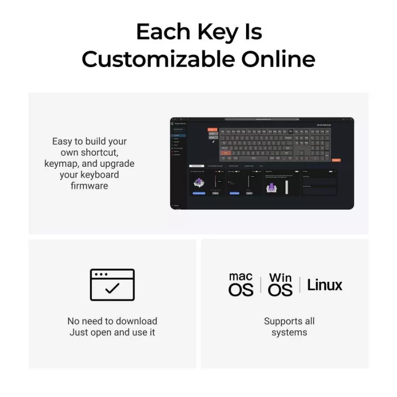 Mechanical Keyboard Keychron Q6 HE QMK with Gateron Double‑Rail Magnetic Stabilizers