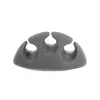 DeLOCK with 3 feed-throughs - Cable Holder Kit - desk-mountable, surface-mountable, suitable for wall mounting - Grey, White (18297)