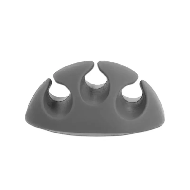 DeLOCK with 3 feed-throughs - Cable Holder Kit - desk-mountable, surface-mountable, suitable for wall mounting - Grey, White (18297)