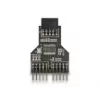 DeLOCK 60045 cable gender changer 9 pin USB 2.0 2 x 9 pin header Black