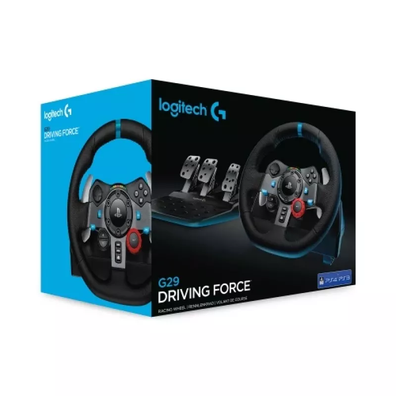 Logitech Driving Force G29 - Steering Wheel- and Pedal Set - Wired - for Sony PlayStation 3, Sony PlayStation 4