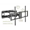 Gembird WM-120 pc(s)-01 TV mount/stand 3.05 m (120) Black