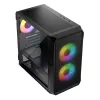 Computer Case Logic Concept Portos Mini ARGB Micro ATX Black