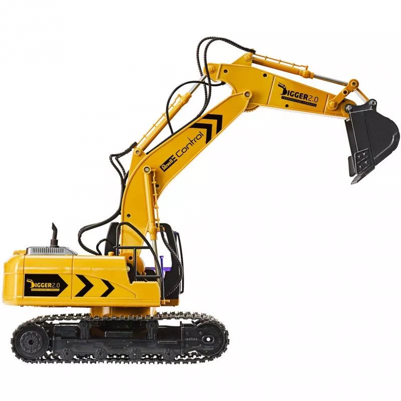 Revell Digger 2.0 - Excavator - Electric Motor - 1:16 - Ready-to-Run (RTR) - Black - Yellow - Digger 2.0 (24924)