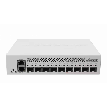Managed L3 network switch MikroTik CRS310-1G-5S-4S+IN — 1U, 1x Gigabit, 5x SFP, 4x SFP+, 10G, DC/PoE 18–57V, 20W max