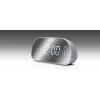 Clock radio Muse M-170CMR — digital clock radio, 1.2 inch LED display, FM, AC 230V, AAA backup, mirror/white