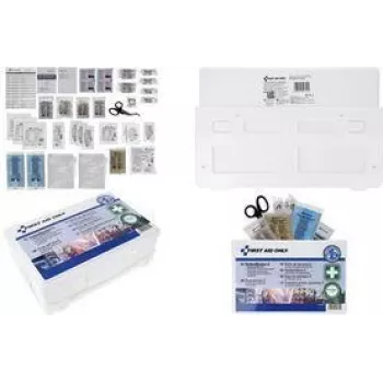 First Aid Only First Aid Kit P-51003 00 — Wall-Mounted Compact First Aid Box DIN 13157, White