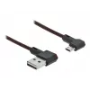 USB Cable DeLOCK EASY-USB 2.0 Type-A male to Micro-B male angled 0.2m black