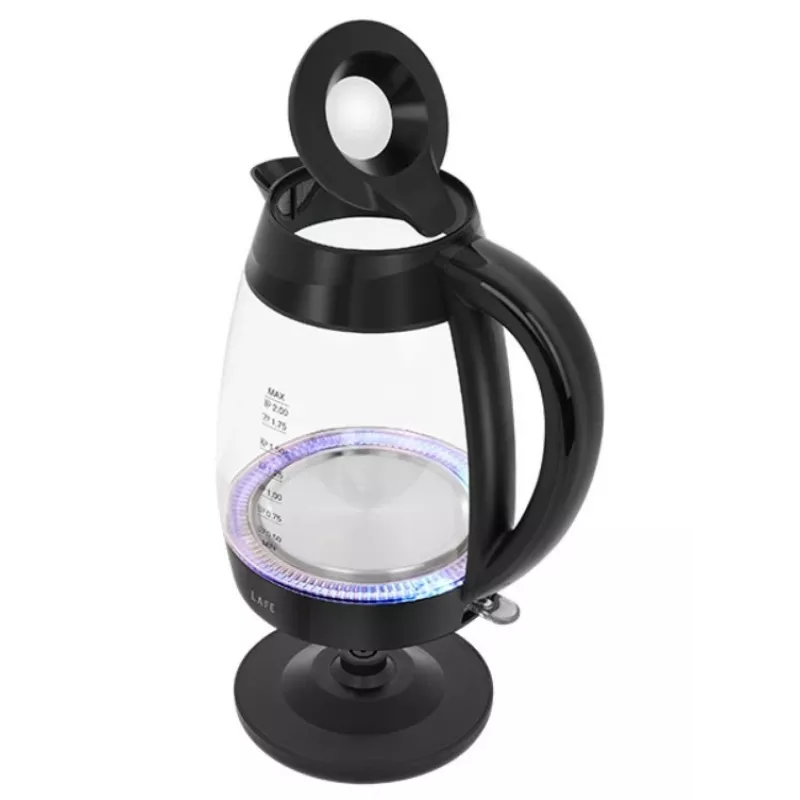 Lafe Essential XL CEG016 glass electric kettle, 2 L, 2200 W, black